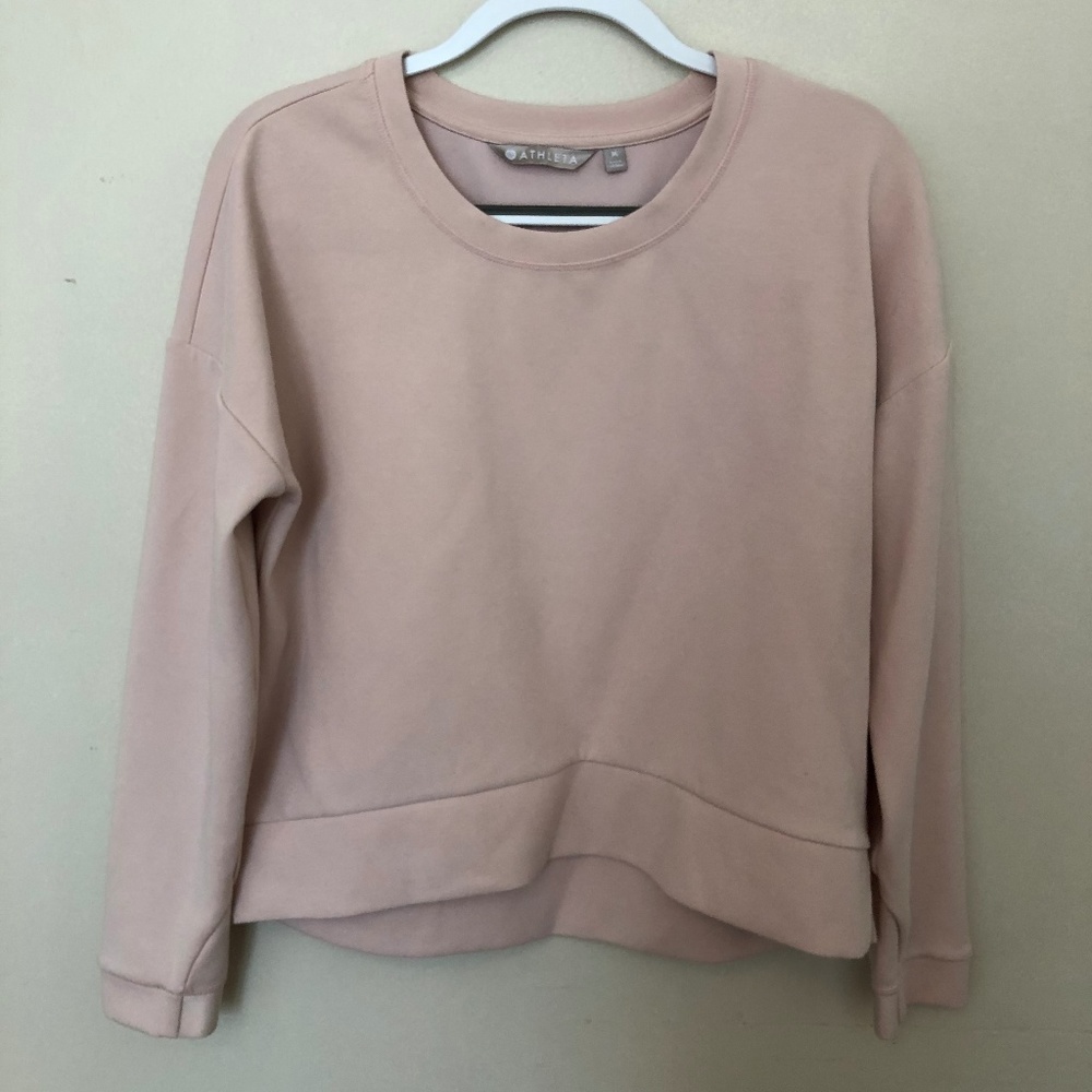 Pale Pink Athleta Crew Sweater